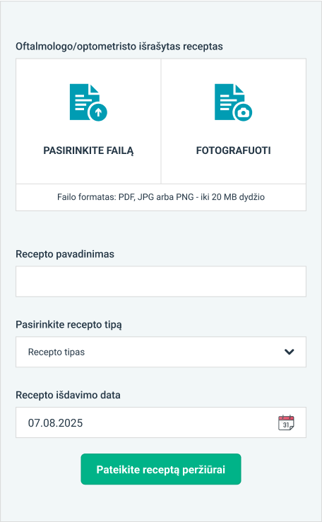 Discount voucher for uploading your glasses prescription