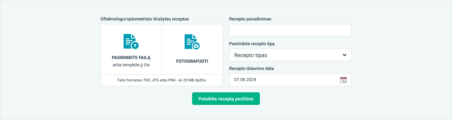 Discount voucher for uploading your glasses prescription
