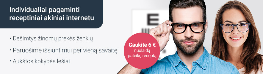 Gauk €6 nuolaidą akiniams tiesiog atsiuntęs mums savo akinių receptą.